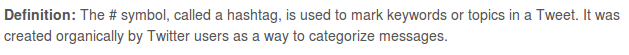 hashtags